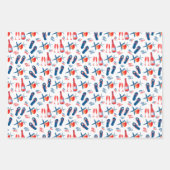 Mr & Mrs Red Blue Champagne Teenslippers Beach Inpakpapier Vel (Voorkant 2)