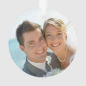 Mr Mrs Red Wedding Foto Ornament (achterkant)