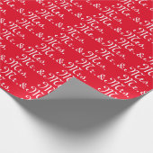 Mr. & Mrs. red white gift Cadeaupapier (Hoek)