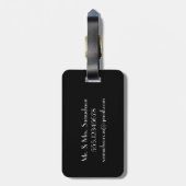 Mr & Mrs reizen Bagagelabel |Gatsby geïnspireerd (Achterkant verticaal)