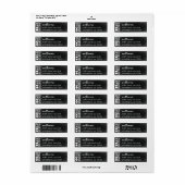 Mr & Mrs retour adreslabel Etiket (Full Sheet)