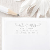 Mr & Mrs Return Address Label (Insitu)