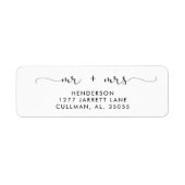 Mr & Mrs Return Address Label (Voorkant)