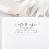 Mr & Mrs Return Address Label (Insitu)