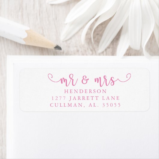 Mr & Mrs Return Address Label (Insitu)