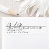 Mr & Mrs Return Address Label - Diff Last Names (Insitu)