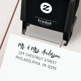 Mr & Mrs Return Address Wedding Self-Inking Stamp Zelfinktende Stempel