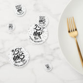 Mr. Mrs. Right Fun 25e Jubileum Silver Hearts Confetti (Groep)
