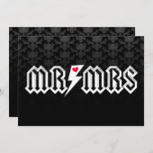 Mr & Mrs Rocker - Aangepast huwelijk of Jubileum Kaart (Voorkant / Achterkant)