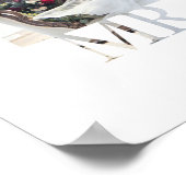 Mr & Mrs romantische liefdeskoppel foto bruiloft Poster (Hoek)