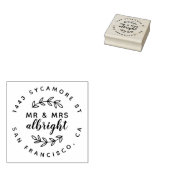 Mr & Mrs Rustic Getrouwd Paar Retouradres Rubberstempel (Gestempeld)
