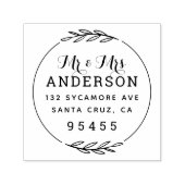 Mr & Mrs | Rustiek getrouwd paar retour adres Zelfinktende Stempel (Design)
