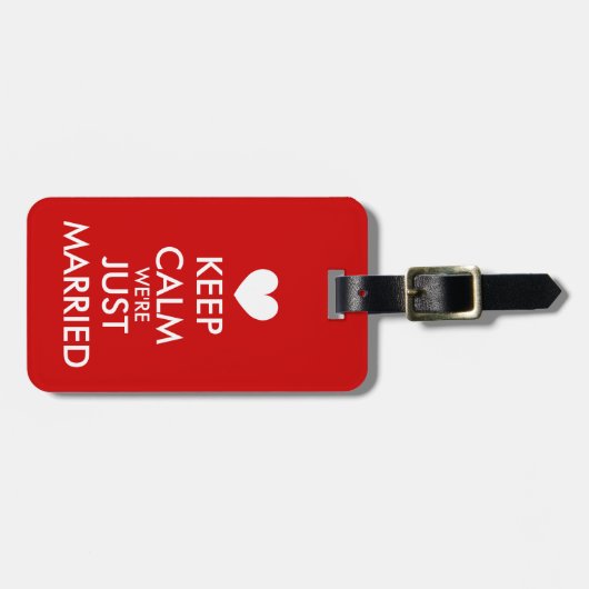 Mr & Mrs. rustig houden, we zijn gewoon getrouwd b Bagagelabel (Voorkant horizontaal)