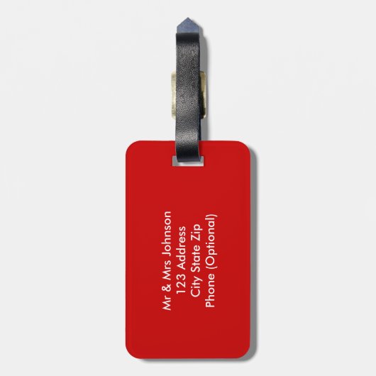 Mr & Mrs. rustig houden, we zijn gewoon getrouwd b Bagagelabel (Achterkant verticaal)