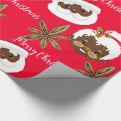 Mr & Mrs Santa Claus Gift Wrap Cadeaupapier (Hoek)