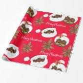 Mr & Mrs Santa Claus Gift Wrap Cadeaupapier (Uitgerold)