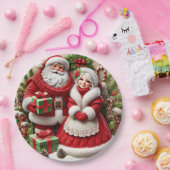 Mr. & Mrs. Santa Claus  Papieren Bordje (Feest)