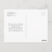 Mr & Mrs Save the Date Briefkaart (Achterkant)