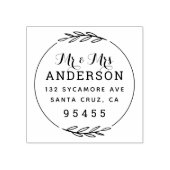Mr & Mrs Script | Terugkeeradres echtpaar Rubberstempel (Afrduk)