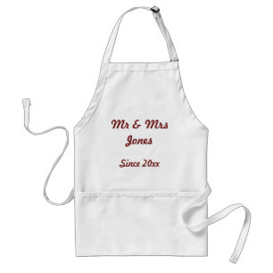 "Mr & Mrs. Sedert 20xx" Apron Standaard Schort