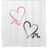 Mr. & Mrs. Shower Curtain Douchegordijn (Voorkant)