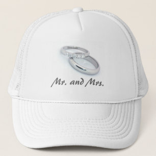 Mr. & Mrs./Silver Wedding Bands Trucker Pet