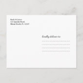 Mr&Mrs Simple Elegant Typografie Save the Date Aankondigingskaart (Achterkant)