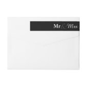 Mr&Mrs Simple Elegant Typography Wedding (Achterkant)