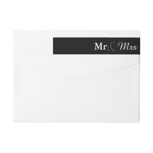 Mr&Mrs Simple Elegant Typography Wedding (Achterkant)