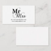 Mr&Mrs Simple Elegant Typography Wedding Details Informatiekaartje (Voorkant / Achterkant)