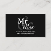 Mr&Mrs Simple Elegant Typography Wedding Details Informatiekaartje (Voorkant)