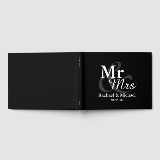 Mr&Mrs Simple Elegant Typography Wedding Gastenboek (Volledig)
