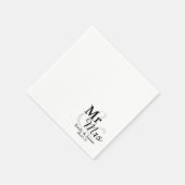 Mr&Mrs Simple Elegant Typography Wedding Servetten (Hoek)