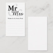 Mr&Mrs Simple Elegant Typography Wedding Wishes Advieskaart (Voorkant / Achterkant)
