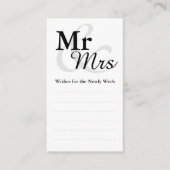 Mr&Mrs Simple Elegant Typography Wedding Wishes Advieskaart (Voorkant)