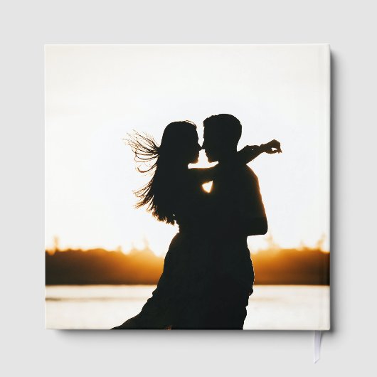 Mr Mrs Simple Gold Foil White Script Wedding Gastenboek (Achterkant)