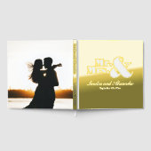 Mr Mrs Simple Gold Foil White Script Wedding Gastenboek (Volledig)