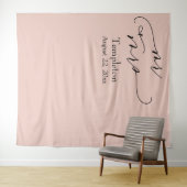 Mr & Mrs Simple Links Uitgelijnde Blush Foto Achte Wandkleed (In Situ (horizontaal))