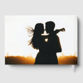 Mr Mrs Simple Silver Foil White Script Wedding Gastenboek (Achterkant)