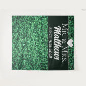 Mr Mrs sinds Hedge Wall Wedding Foto Achtergrond Wandkleed (Voorkant (horizontaal))