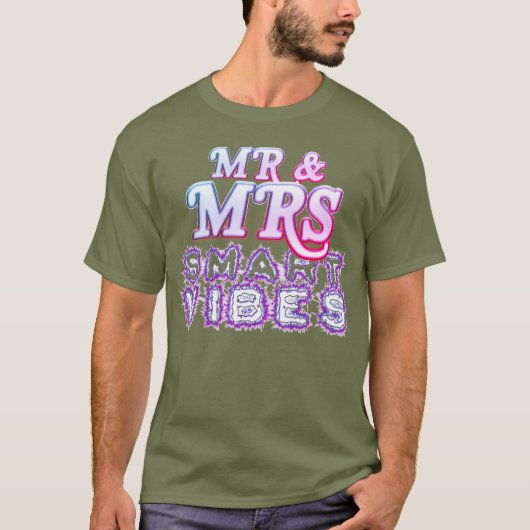 Mr. & Mrs Smart Vibes Stylish Basic Dark T-Shirt (Voorkant)