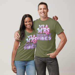 Mr. & Mrs Smart Vibes Stylish Basic Dark T-Shirt