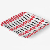 Mr. & Mrs. Snorhaar- en Lippen Feest Papieren Bord (Gebogen)