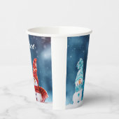 Mr & Mrs Snowman Custom Papier Cups Papieren Bekers (Links)