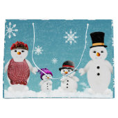 Mr&Mrs Snowman en hun familie met Kerstmis Groot Cadeauzakje (Voorkant)