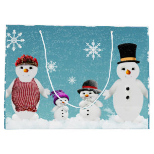 Mr&Mrs Snowman en hun familie met Kerstmis Groot Cadeauzakje