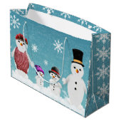 Mr&Mrs Snowman en hun familie met Kerstmis Groot Cadeauzakje (Achterkant Gekanteld)
