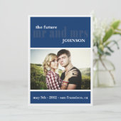 MR & MRS sparen de datumUitnodiging Save The Date (Staand voorkant)