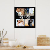 Mr. & Mrs Square 4 Fotocollage Poster (Keuken)