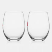  Mr. & Mrs. Stemless Wine Glasses Wijnglas Zonder Voet (Links)